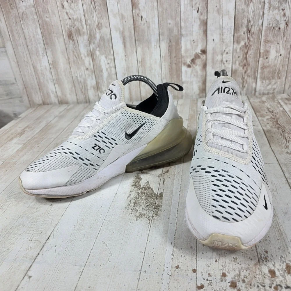 Nike Air Max 270 Womens White Black Running Shoes AH6789-100 Size 8.5